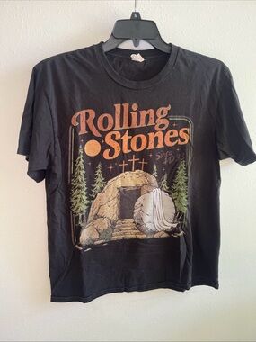 The Stone Was Rolled Away He Is Alive Retro Christian Easter T-Shirt - Used - L